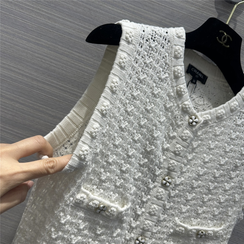 Ch**el hollow embossed woven tank top dress