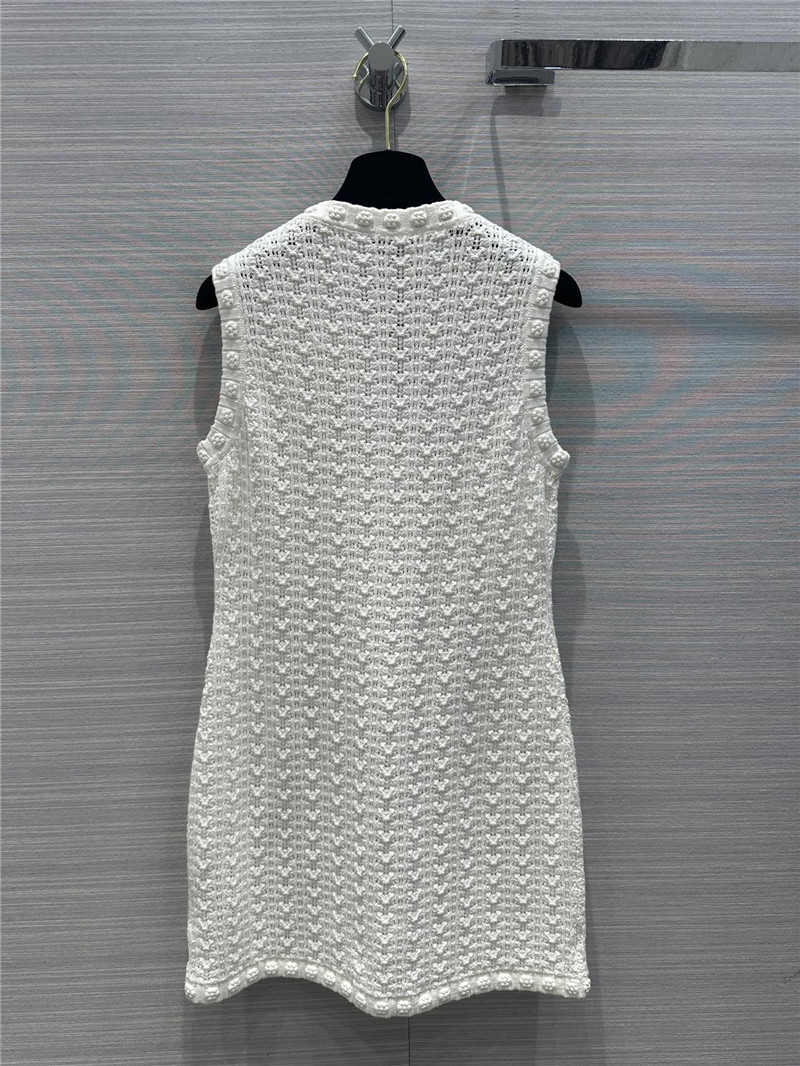 Ch**el hollow embossed woven tank top dress