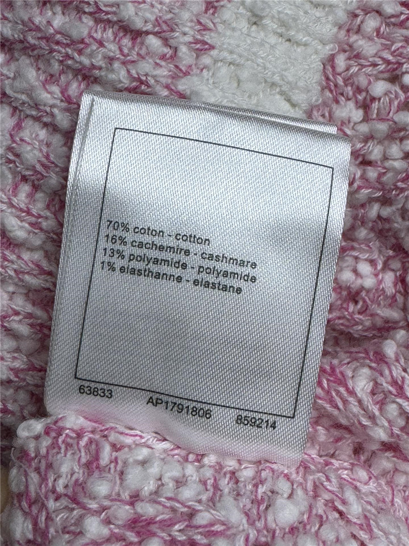 Ch**el color block hollow cardigan