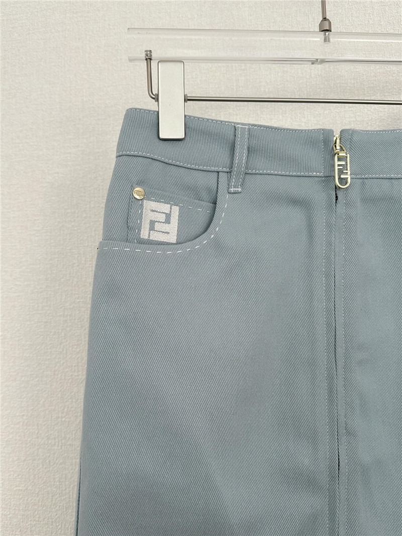 F**di double zip midi skirt