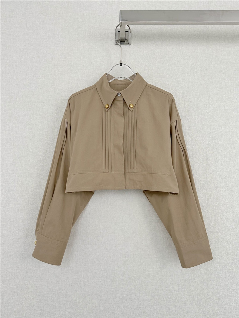 Pra*a pleated lapel jacket