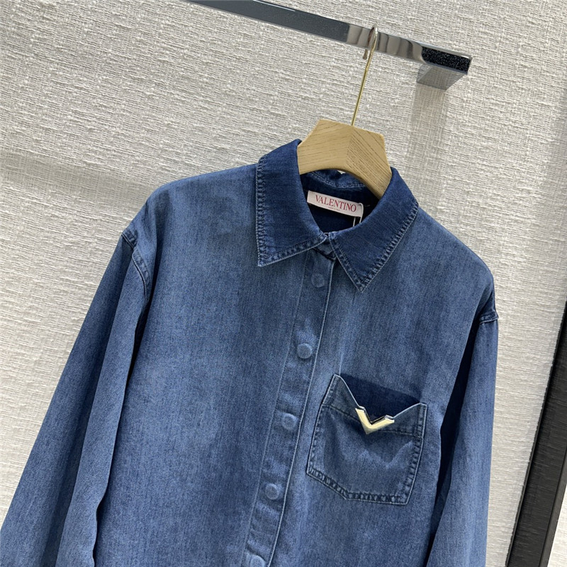 Va1e*ntin0 short denim shirt
