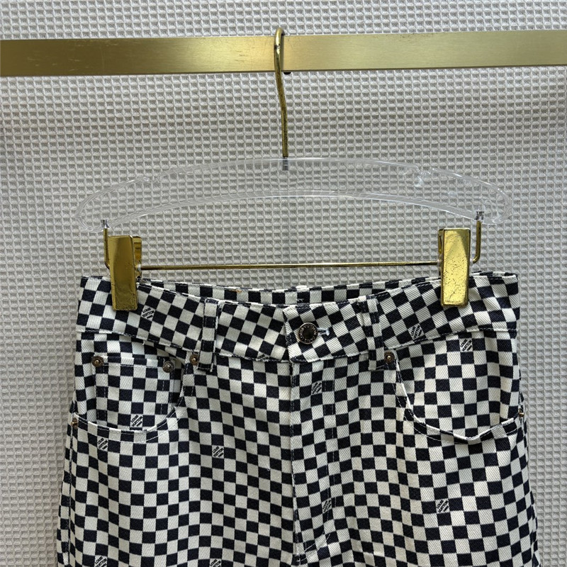 l0vis Vvtt0n lv classic logo printed denim straight pants