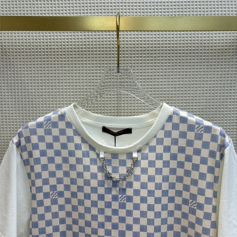 l0vis Vvtt0n lv checkerboard short-sleeved t-shirt