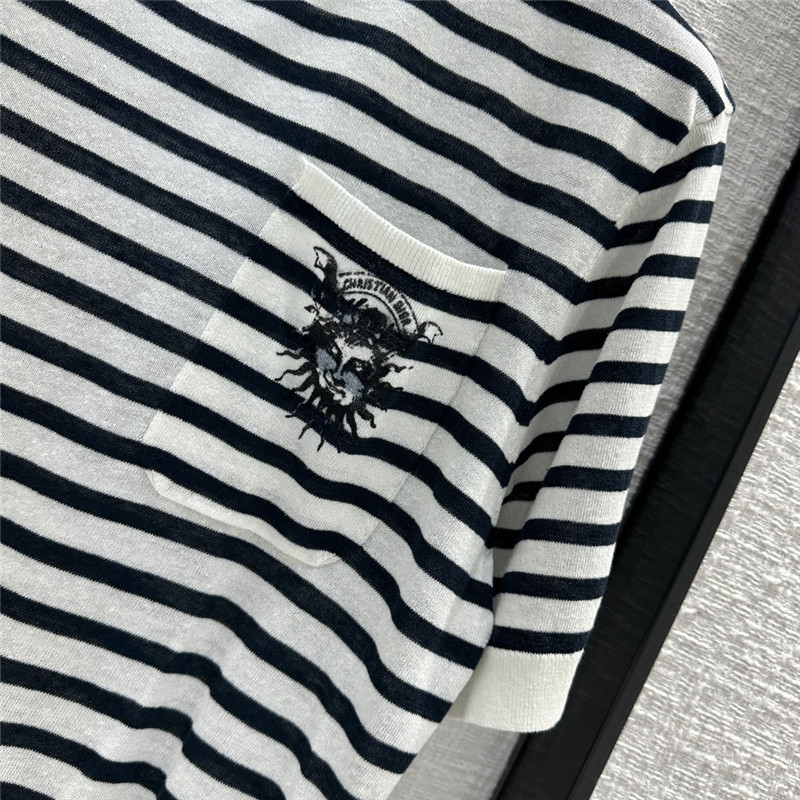 D10r navy sunflower print linen sweater