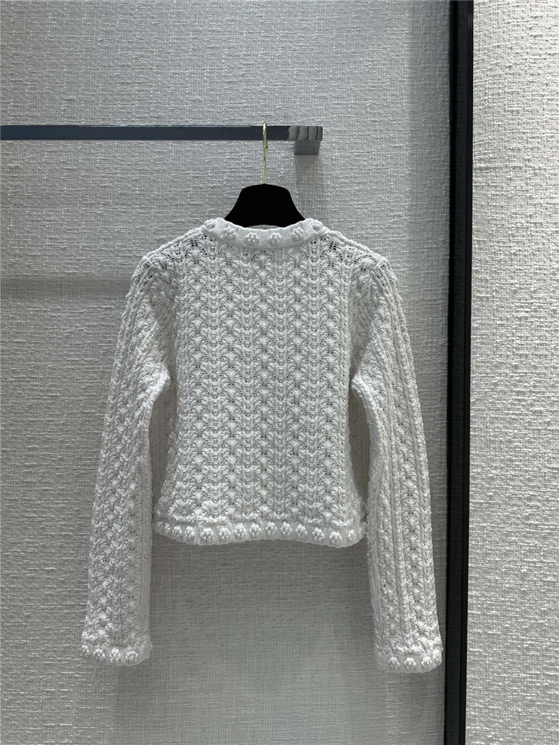Ch**el heavy craft hollow embossed braided cardigan