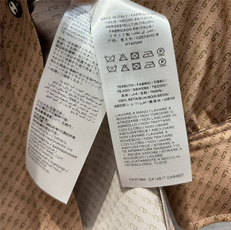 Gvc*1 gg fine logo print silk shirt