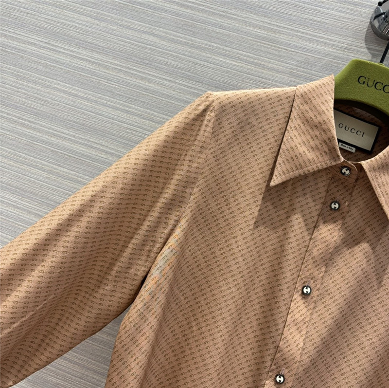 Gvc*1 gg fine logo print silk shirt