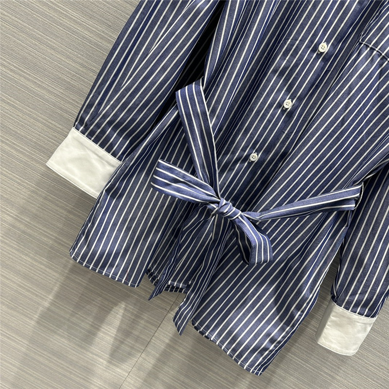 Pra*a retro style striped large shirt