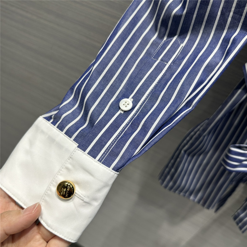 Pra*a retro style striped large shirt