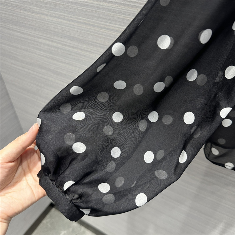 Y51 polka dot silk shirt