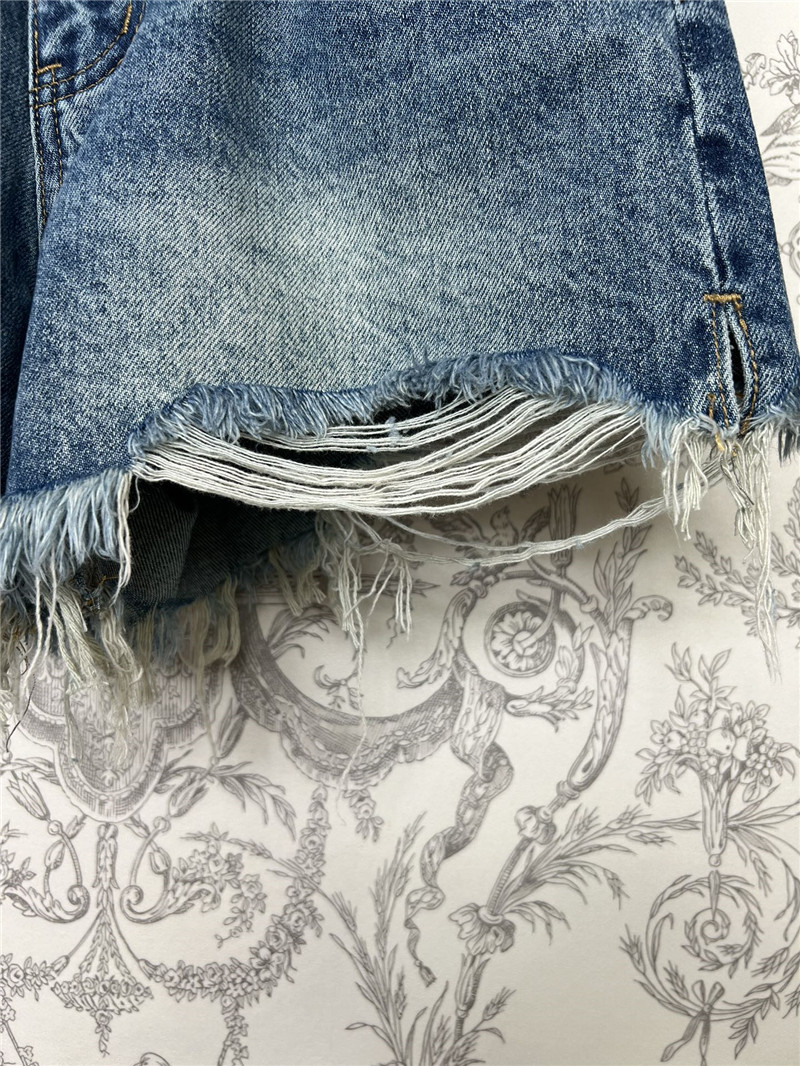 A1exa*der wang new distressed denim shorts