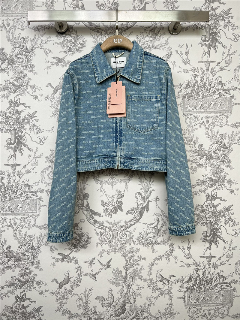 M1um1u new denim short jacket