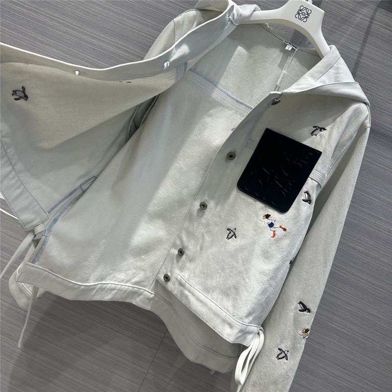 L0ew* bleached denim jacket