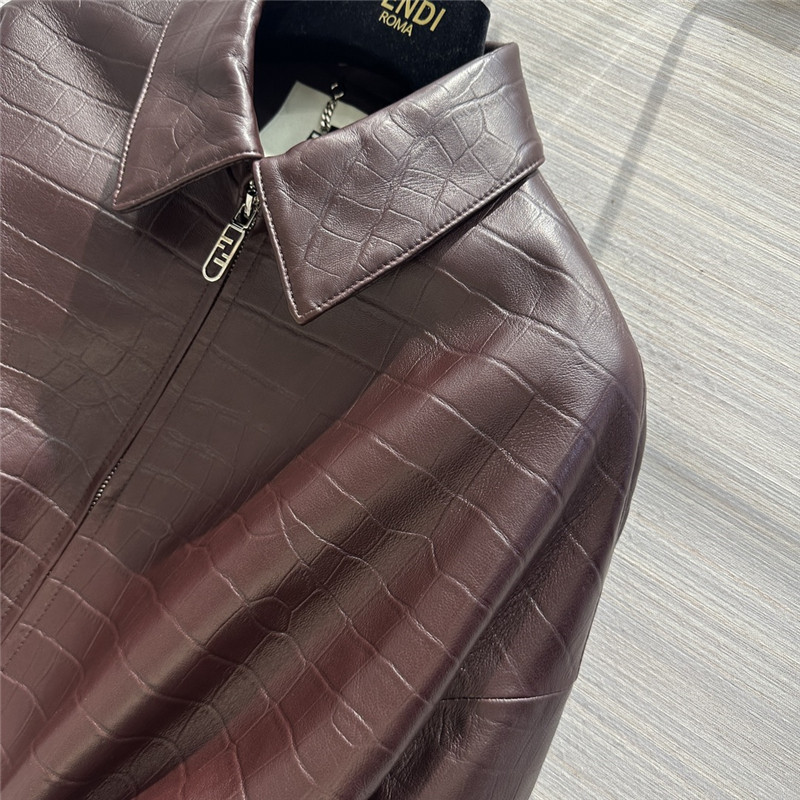 F**di lambskin short lapel jacket