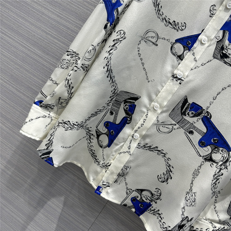 Bv*b*rry printed silk shirt
