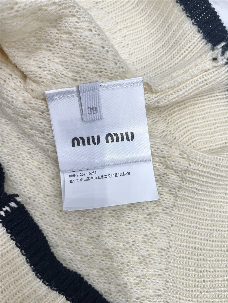 M1um1u hot rhinestone cake sleeve sweater