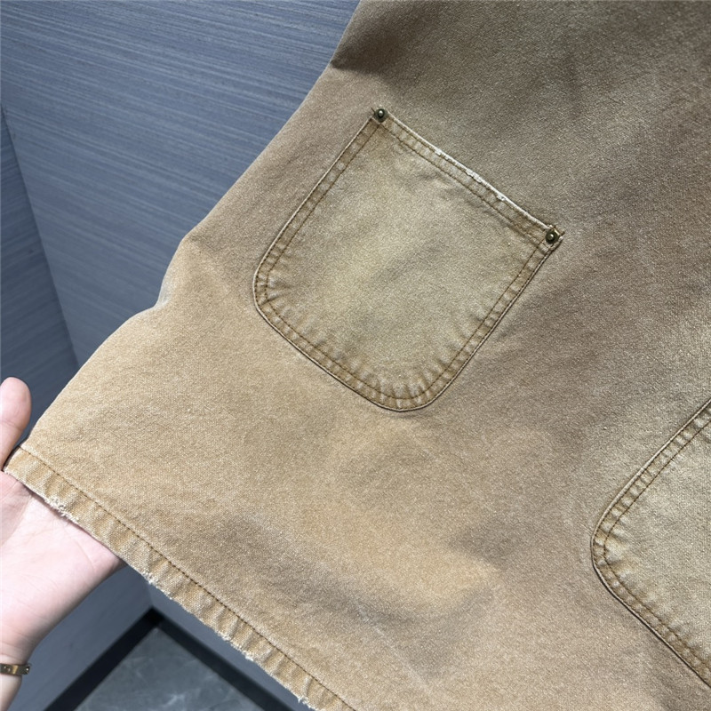 Pra*a washed distressed work pocket dress