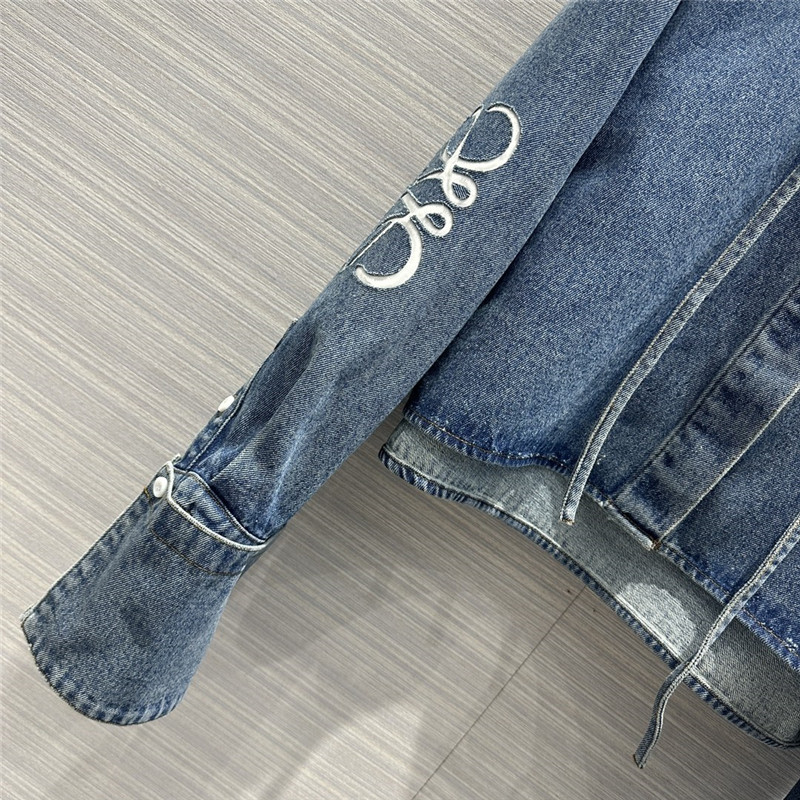 L0ew* salt girl retro washed denim jacket