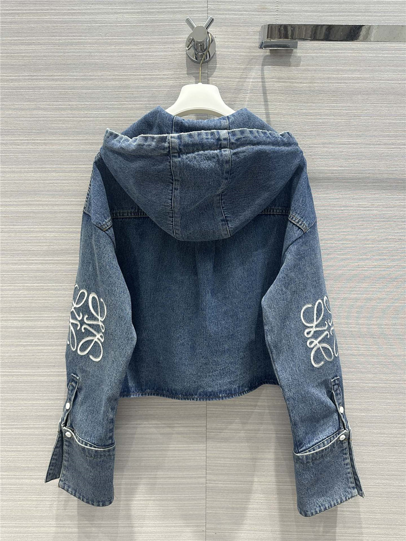 L0ew* salt girl retro washed denim jacket