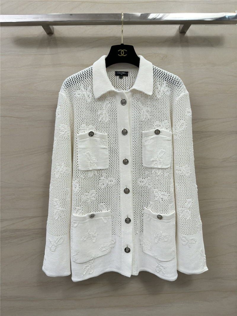Ch**el hollow pocket knit cardigan