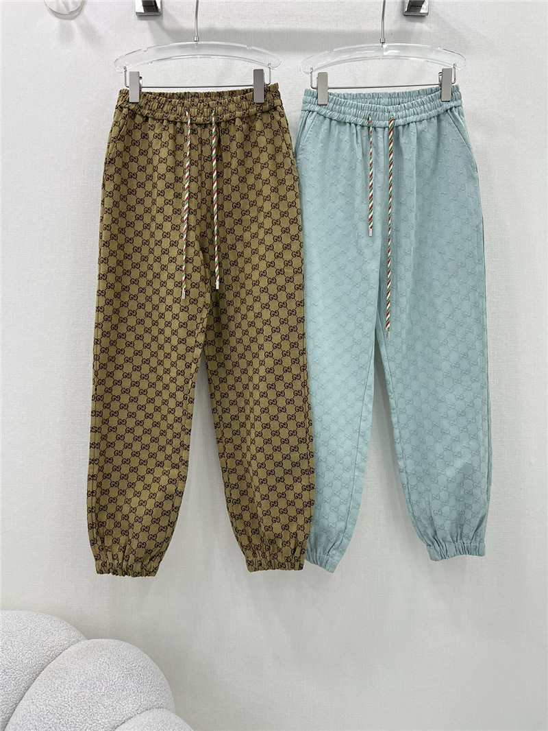Gvc*1 double g jacquard elastic waist leggings trousers