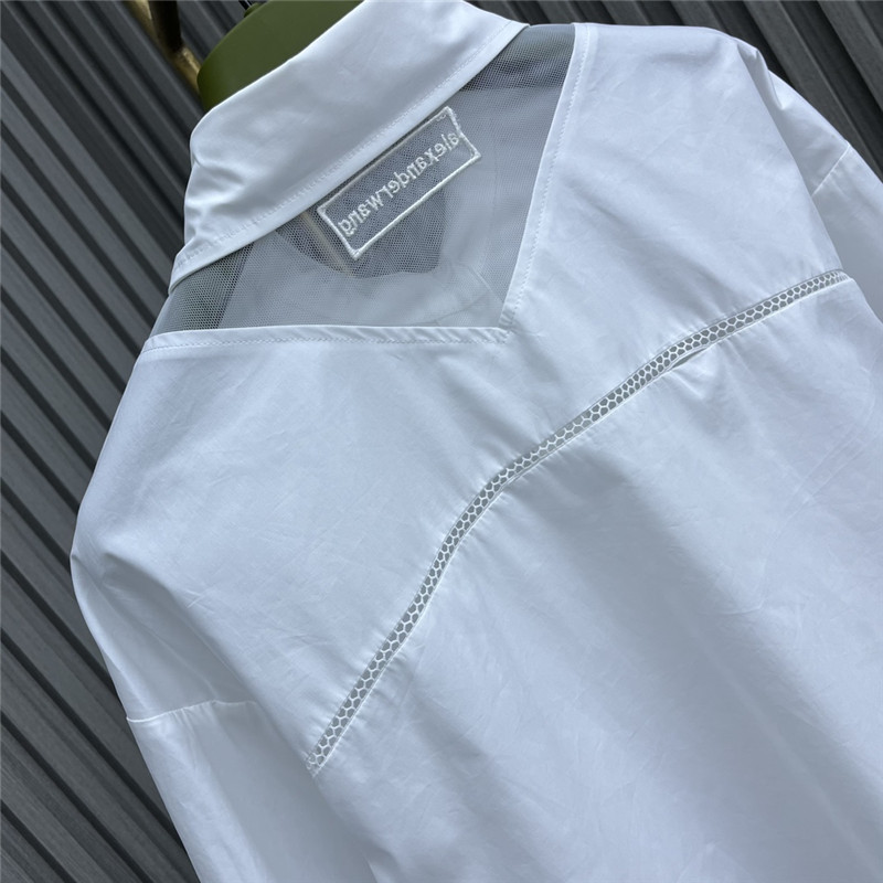 A1exa*der wang hollow patchwork shirt