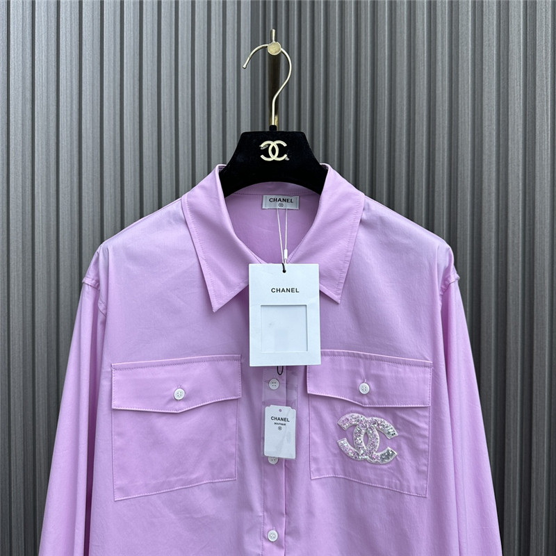 Ch**el sequined pocket shirt