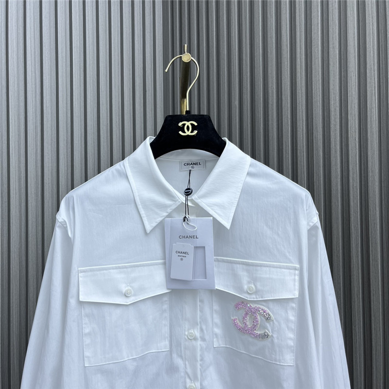 Ch**el sequined pocket shirt