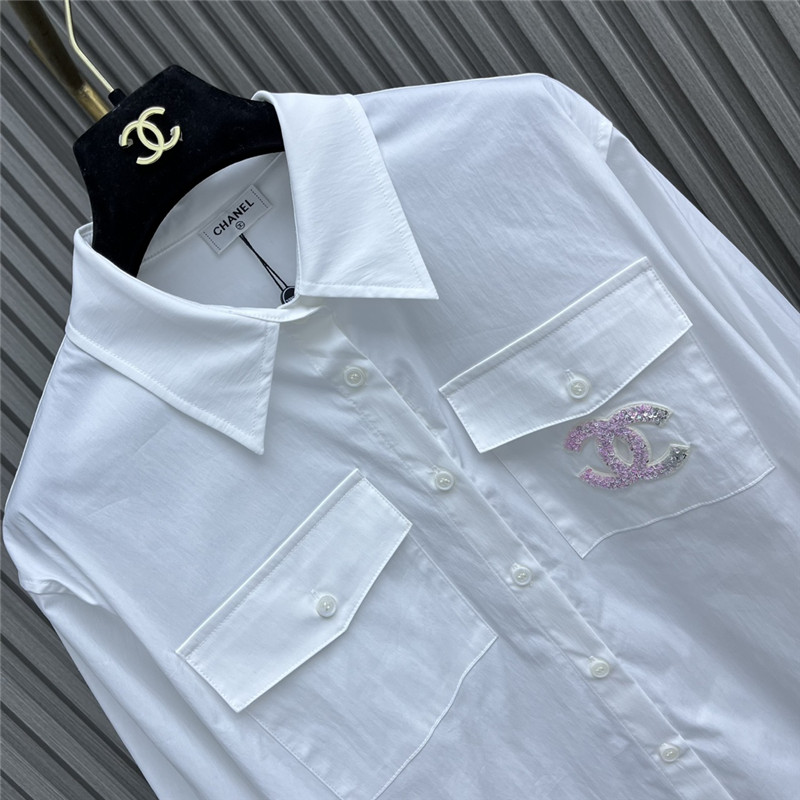 Ch**el sequined pocket shirt