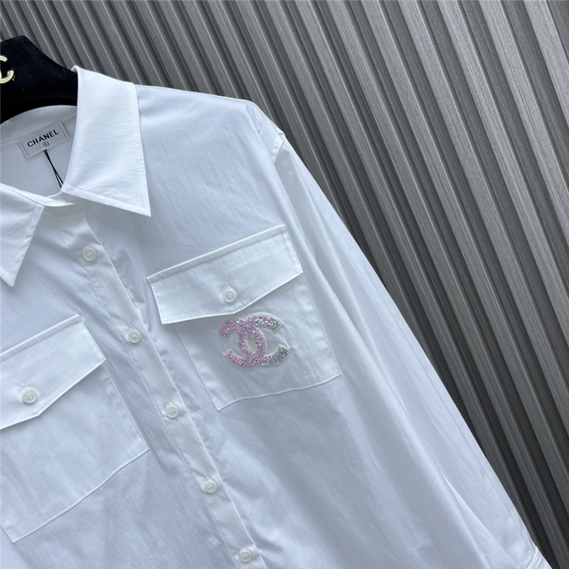 Ch**el sequined pocket shirt