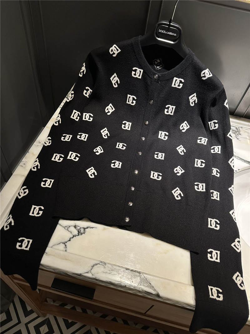 DG Logo Jacquard Sweater Cardigan