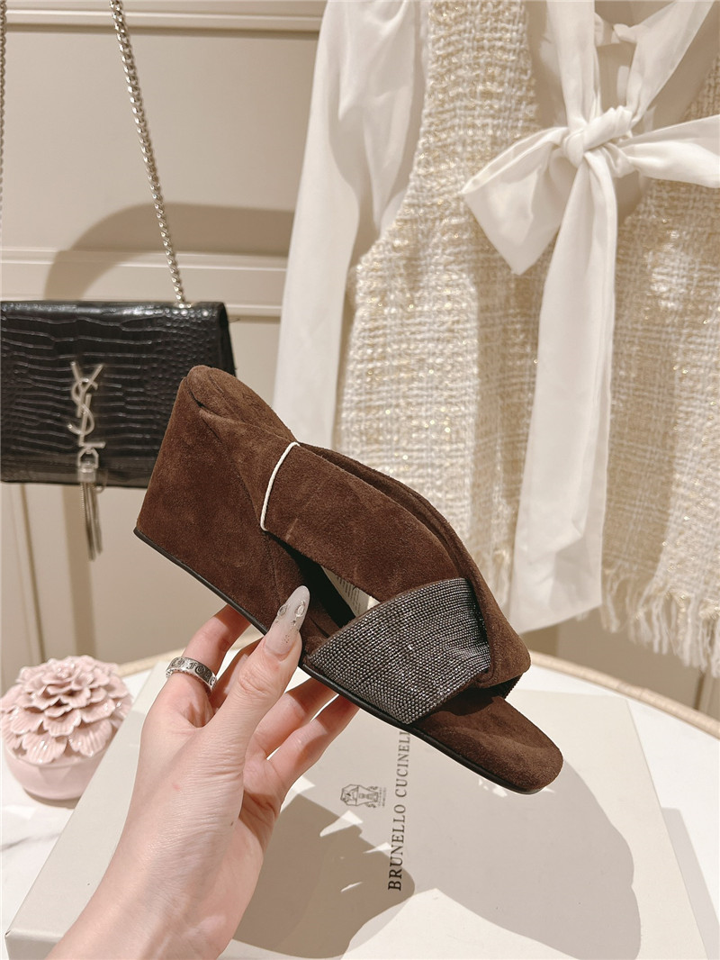 bc steel D1am0nd wedge slippers