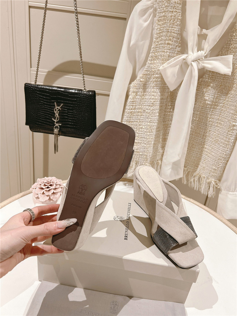 bc steel D1am0nd wedge slippers