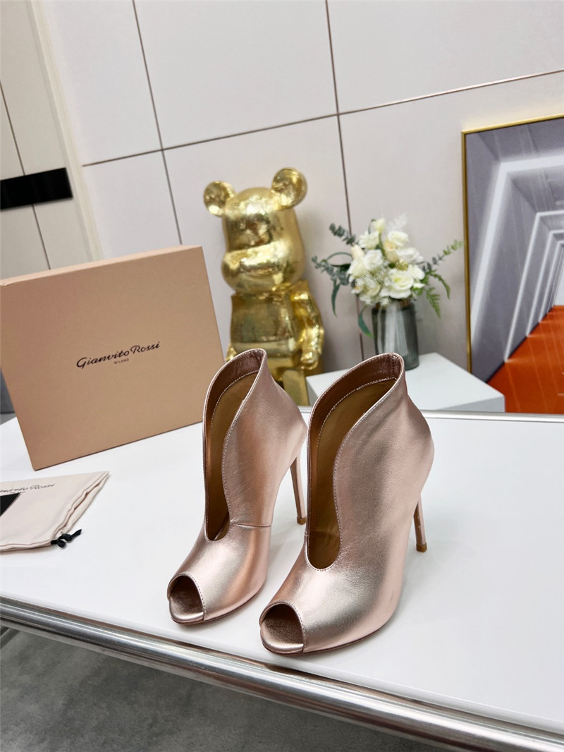 gianvito rossi fish mouth high heel ankle boots