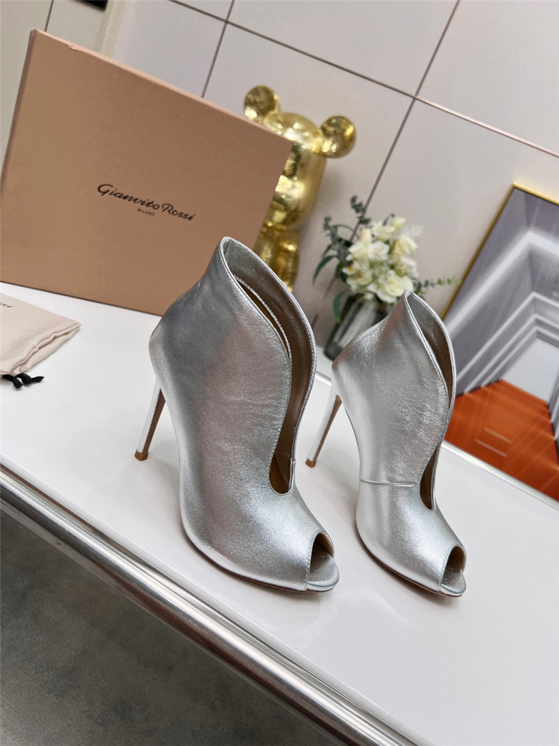 gianvito rossi fish mouth high heel ankle boots