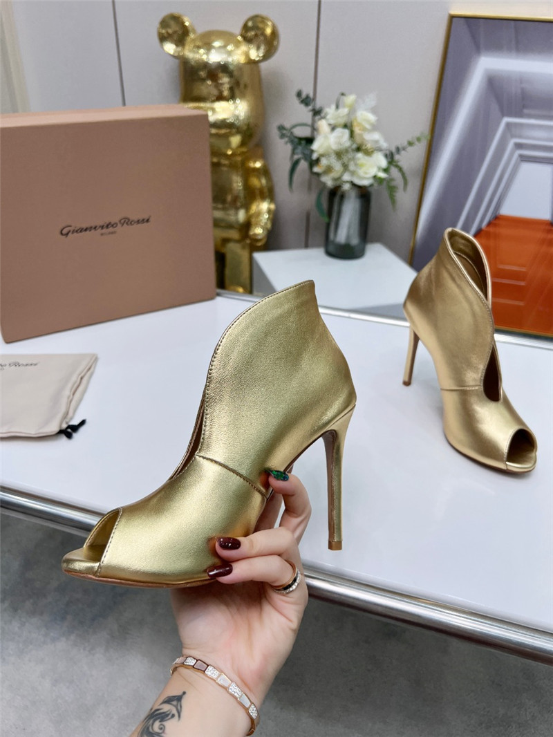 gianvito rossi fish mouth high heel ankle boots
