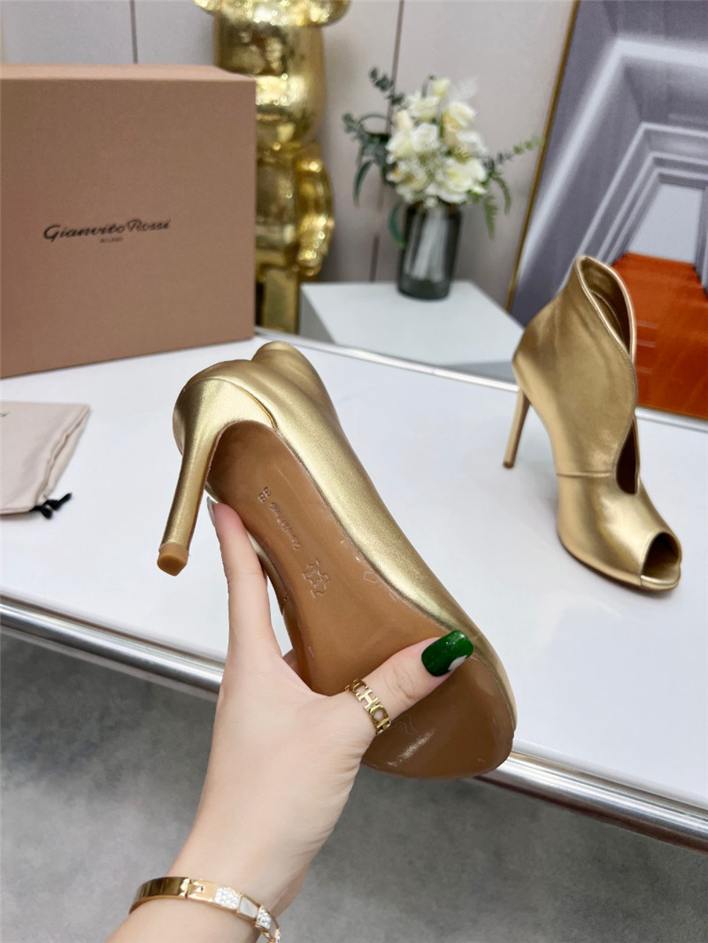 gianvito rossi fish mouth high heel ankle boots