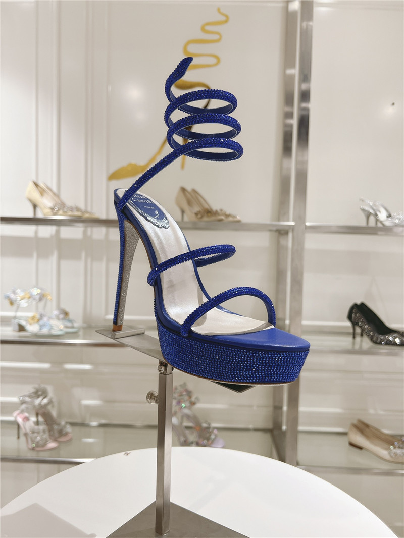 rene caovilla crystal high heel sandals