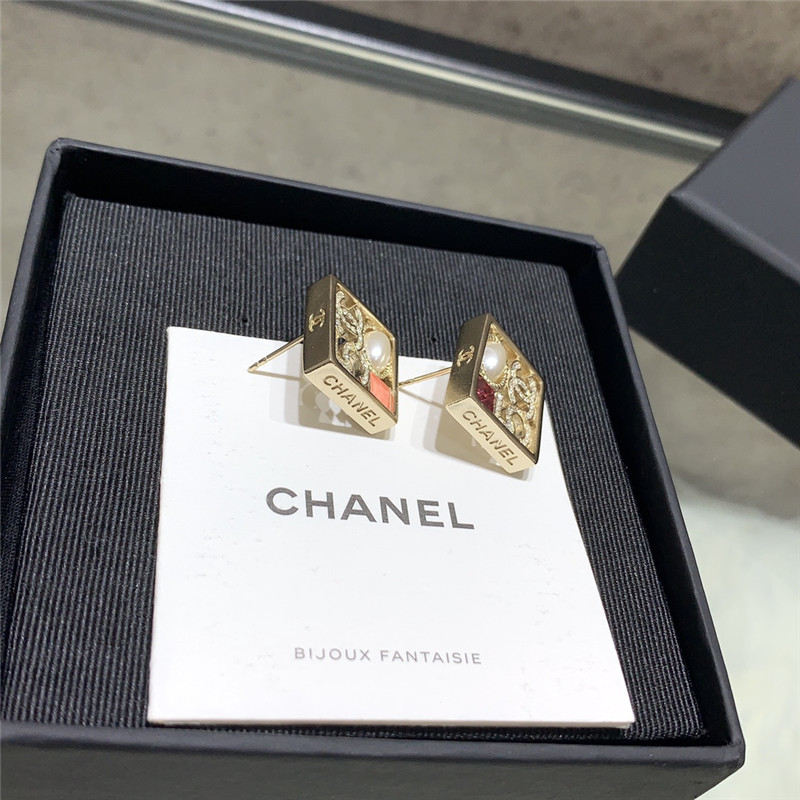 Ch**el square earrings