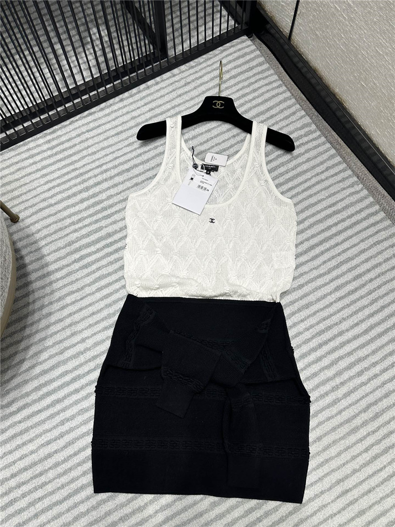 Ch**el drum hollow knitted sundress