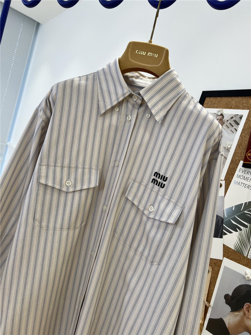 M1um1u new oversize striped shirt