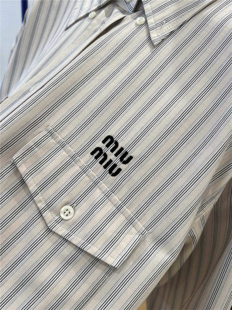 M1um1u new oversize striped shirt