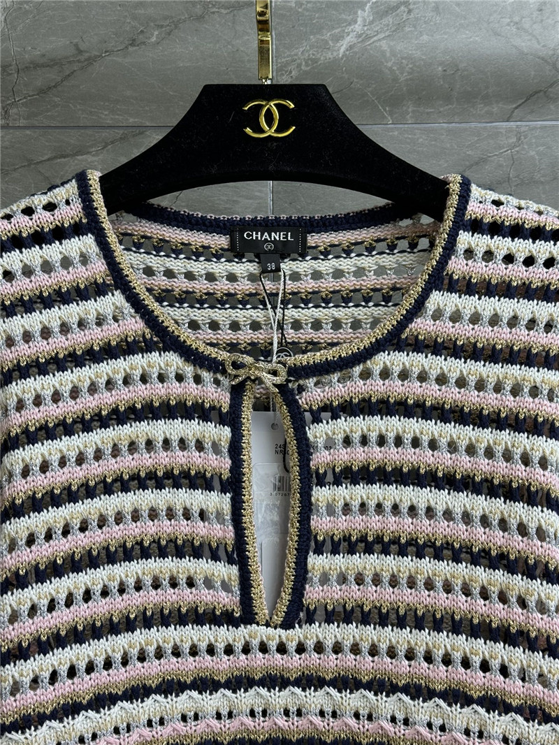 Ch**el hollow striped dress