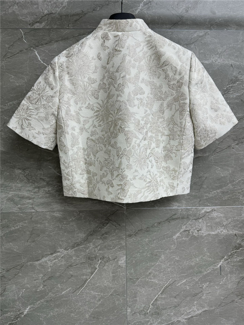 D10r butterfly jacquard short-sleeved jacket