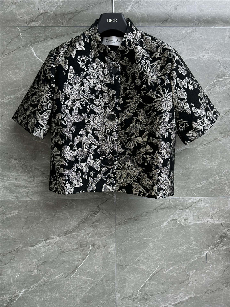 D10r butterfly jacquard short-sleeved jacket