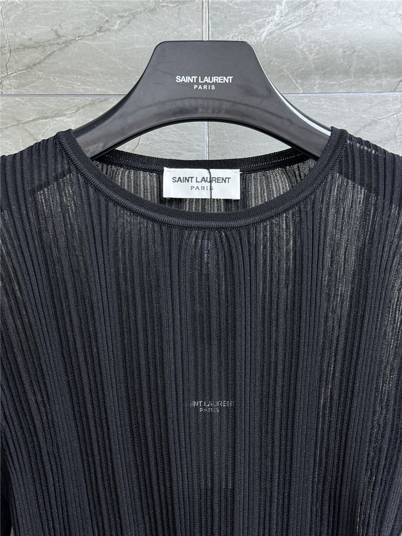 Y51 slightly see-through knitted top