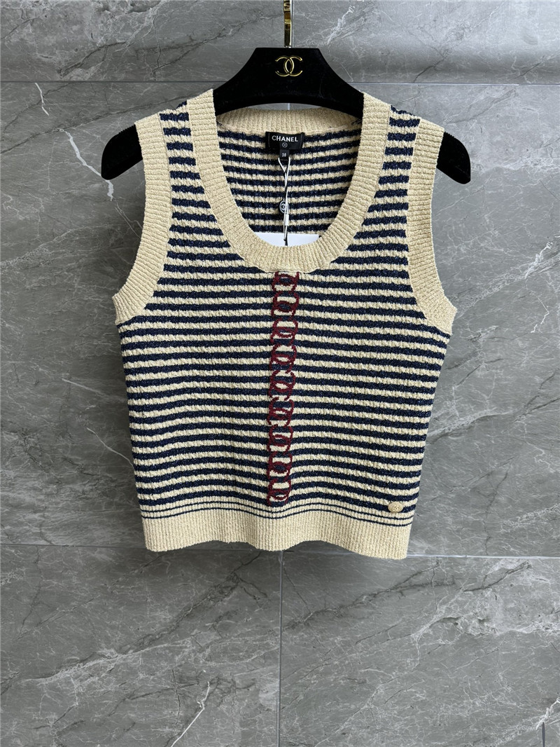 Ch**el gold striped vest