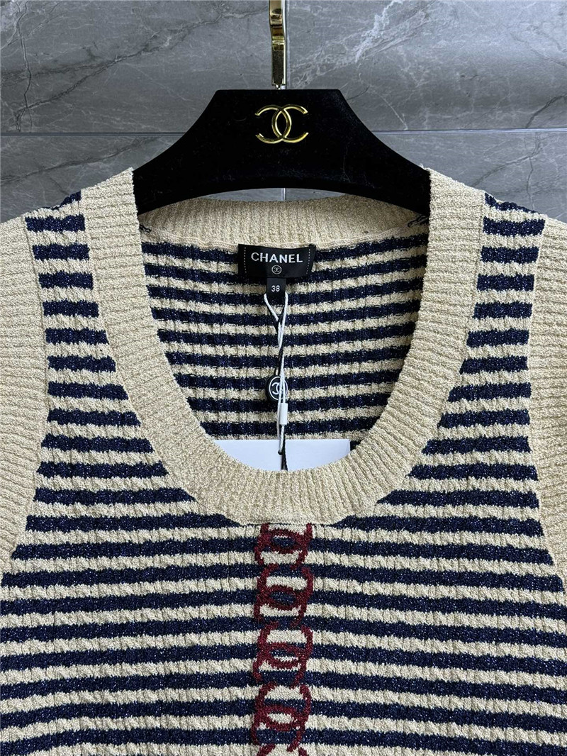 Ch**el gold striped vest