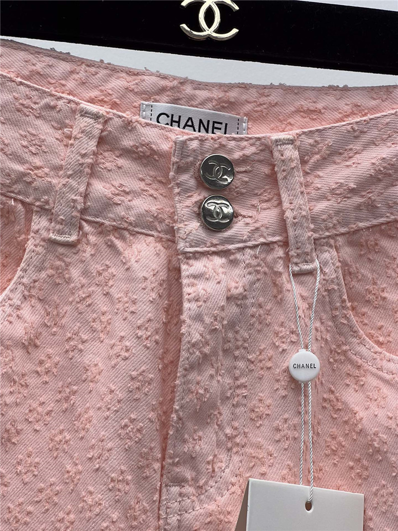Ch**el jacquard wide leg jeans